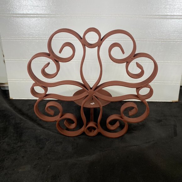 2 Decorative Metal Wall  Sconces,  2 Wall Hung Rustic candle holders - Picture 4 of 5